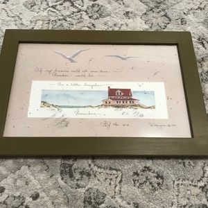 In a little bungalow somewhere by the sea 1993  framed art by D. Morgan